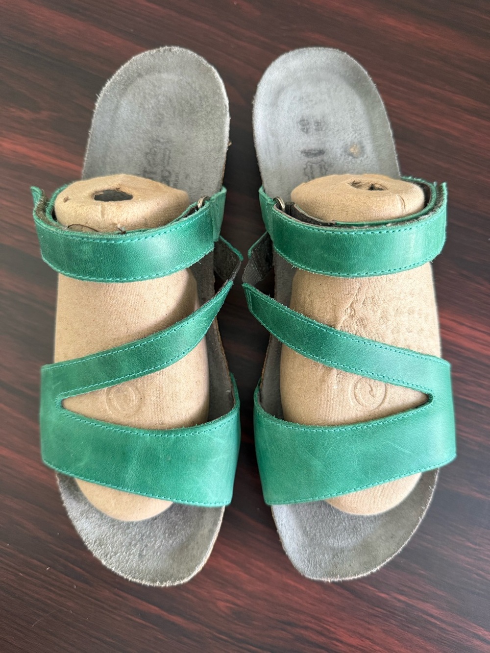 Naot Gabriela Slide Sandal Size 40/9 Women’s Green Good Condition Lightweight - Picture 3 of 12